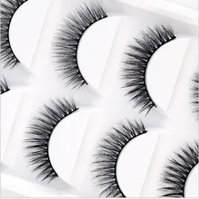 5 пар ручной работы 3d норковых ресниц короткие накладные ресницы Набор нарощенных ресниц плотные натуральные ресницы сценический макияж Накладные ресницы D016