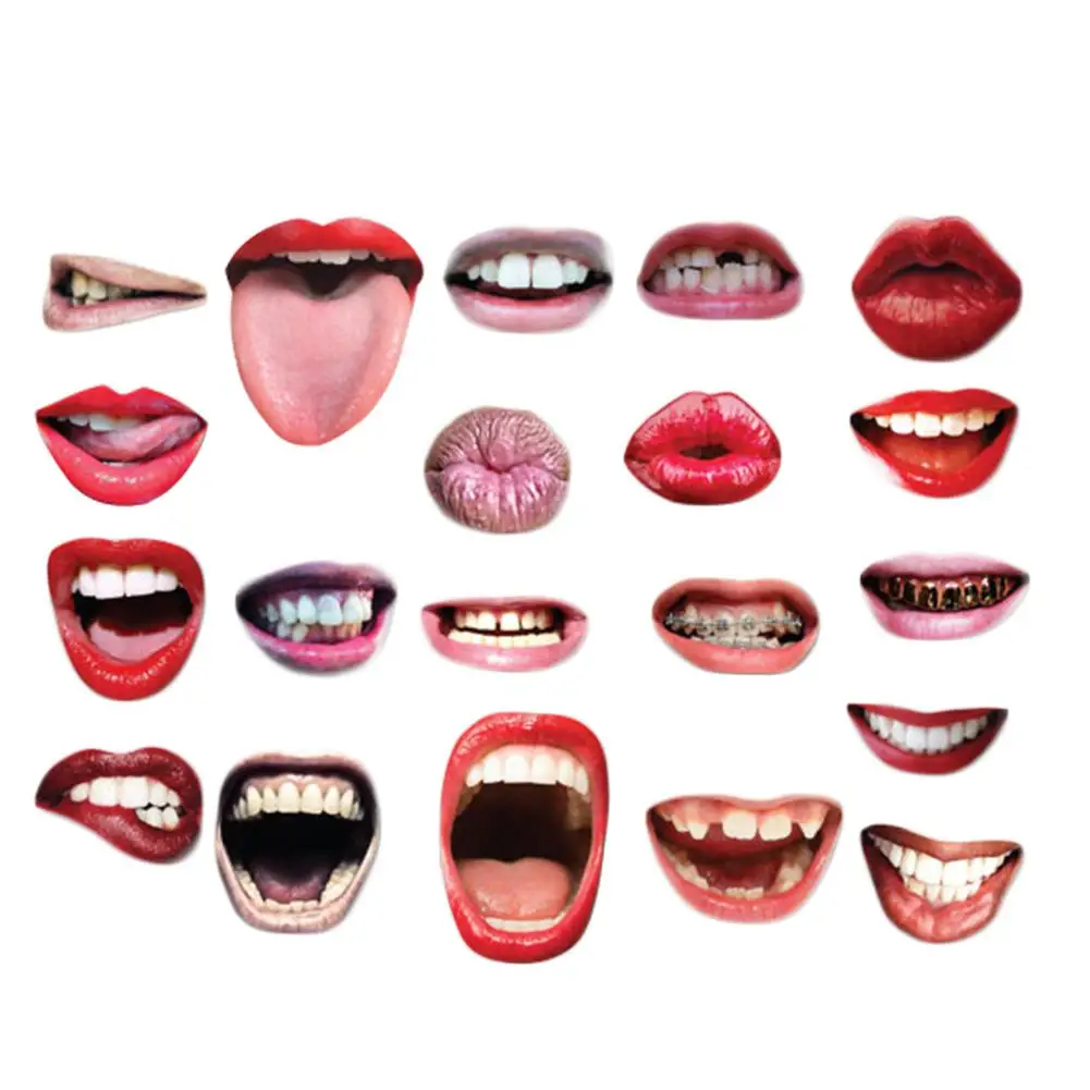 Buy 20pcs/pack Funny Lip Mouth DIY Photo Props Booth