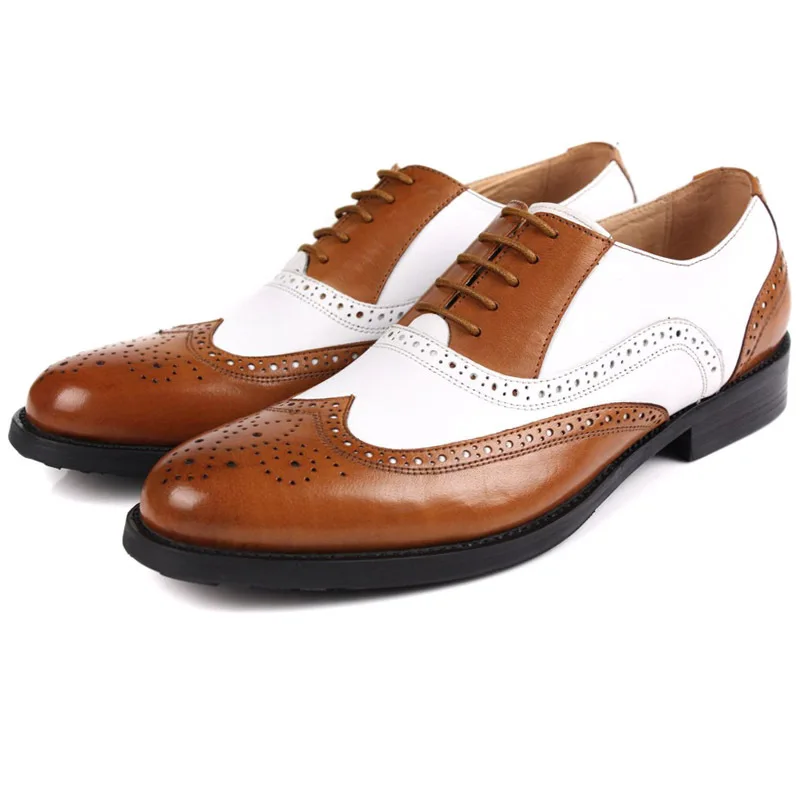 

2018 Spring Hot Casual Shoes Men White Yellow Patchwork Lace-up Genuine Leather Shoe Casual Fashion Breathable Shoes JMH-B0038