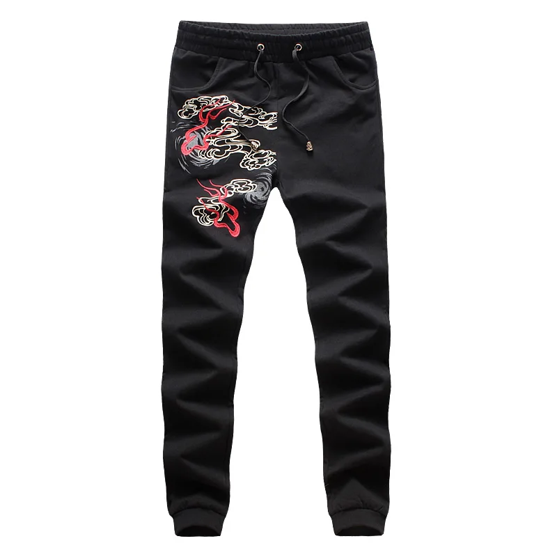 SHAN BAO 2017 New Fashion Mens Sets Chinese Style Dragon Print Mens Sportswear High Quality Mens Clothing Sets Suits For Men 5XL