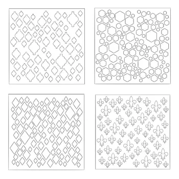 

Hexagon Diamond Pattern Plastic Stencil for DIY Scrapbooking Album DIY Paper Card Craft Templates Decoation 8x8 inch New 2019