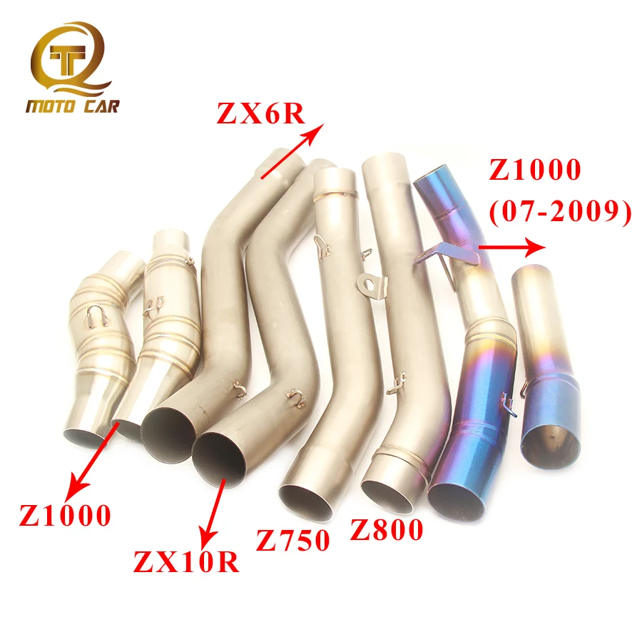 

Motorcycle Exhaust Connect Link Pipe Escape Muffler Mid Tube for Kawasaki Z250 300cc Z250SL Z750 Z800 Z1000 ZX10R ZX6R ER6N