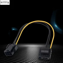 Molex к PCI-E адаптер питания IDE 4Pin 4 Pin Женский до 6 Pin женский 6Pin видеокарта конвертер кабель 1 шт. 1 шт. оптовая продажа