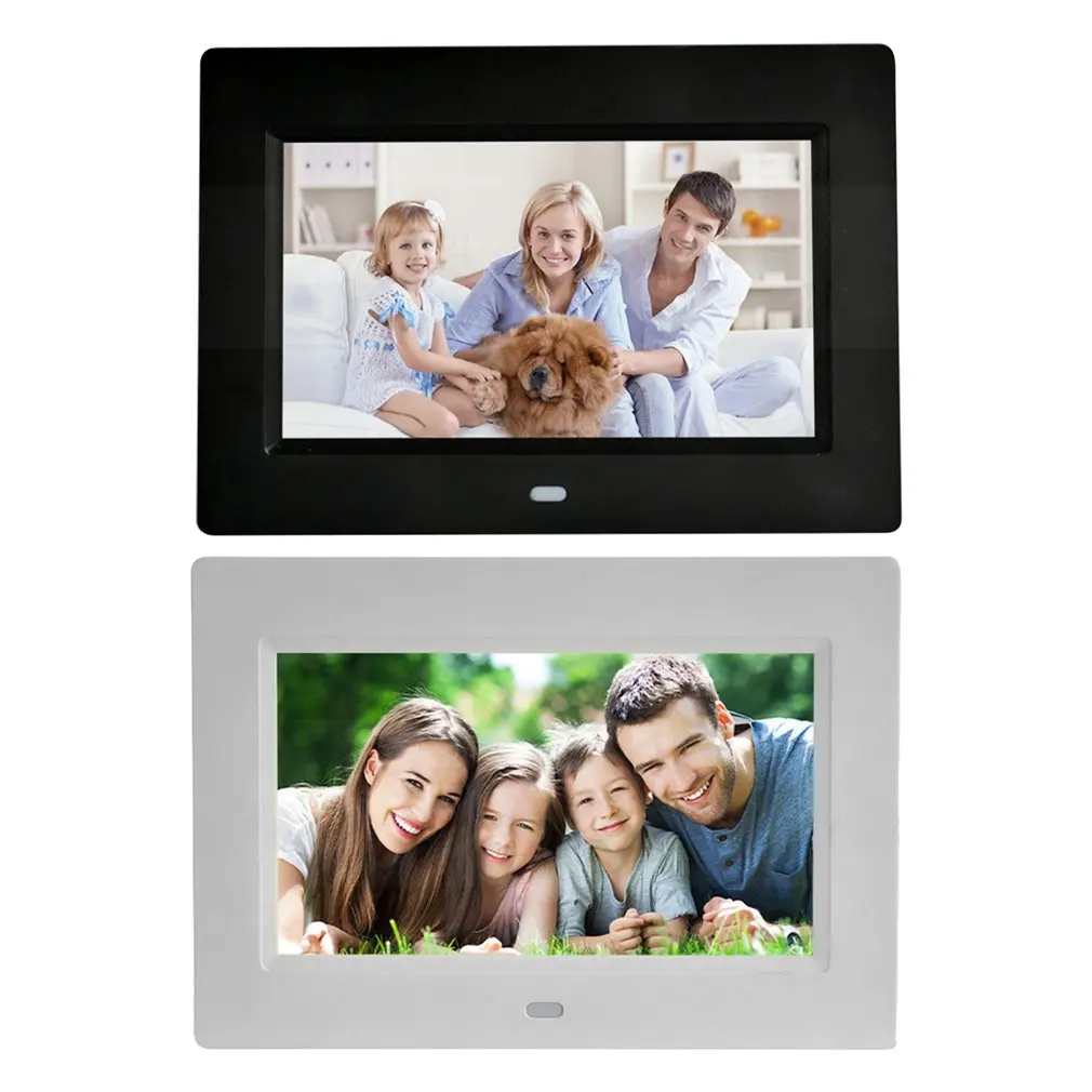 

New 7 Inch Led Backlight Hd 1024*600 Full Function Digital Photo Frame Electronic Album Photo Desktop Photo Album Music Video