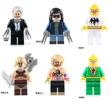 50 шт. супер герой фильм "Росомаха" Logan X-man X-23 Лаура Кинни Железный кулак он-человек строительные блоки, друзья хобби игрушка для мальчика