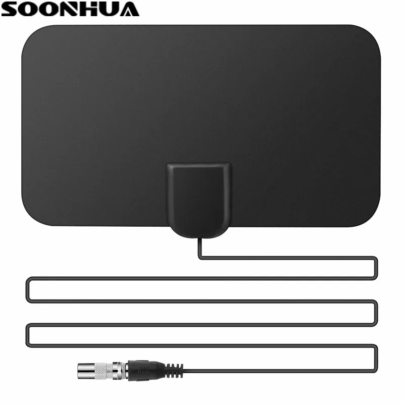 

SOONHUA 25DB High Gain Freeview HD Digital TV Antenna 50Miles Booster Active Indoor Portable US Plug Television Antenna for HDTV