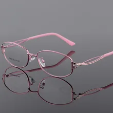 Высококачественные очки с оправой из сплава Леди Элегантный эллиптический полный Сверхлегкая рама Металл 009