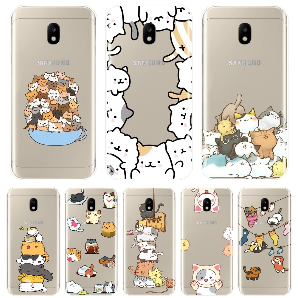 

Phone Case For Samsung Galaxy J3 J5 J7 2015 2016 2017 Soft Silicone Cat Back Cover For Samsung J4 J6 J8 Plus 2018 J2 J5 J7 Prime