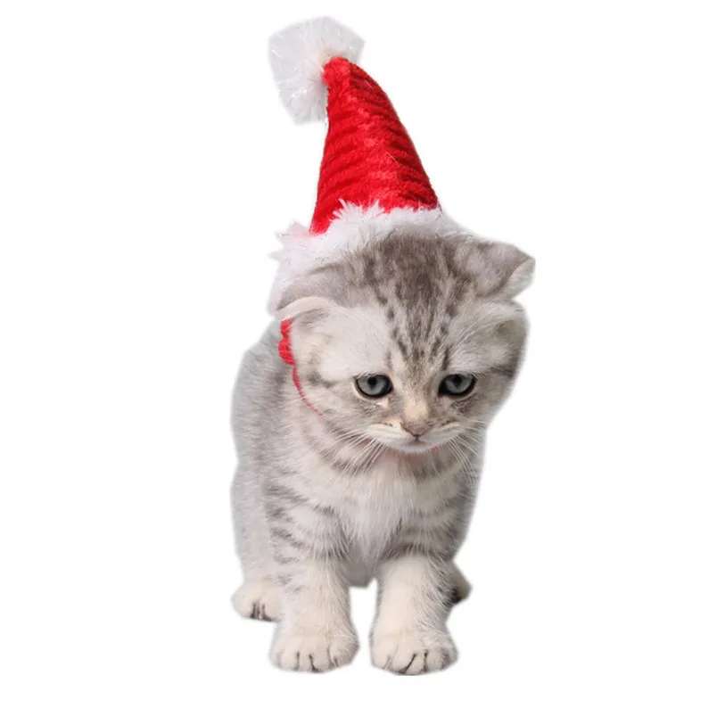 Christmas Pet Cat Hats Caps Adjustable Elastic Band Rabbit Guinea Pig Totoro Puppy Dog Head Supplies Party Decoration #F#40NV14 (33)
