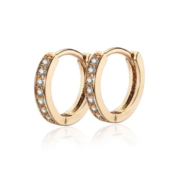 

10mm Little Baby Earrings Kids Jewelry Gold Hoop Earing New Born Infant Baptism Gift Bijoux Bebe Brinco Oorbellen Kolczyki E1583