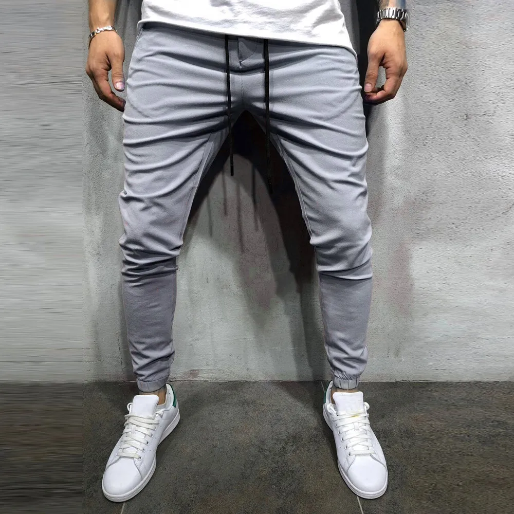 feitong Men Casual Sportwear Baggy Jogger Pants Slacks Ankle Length ...