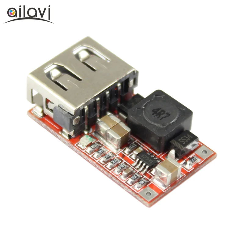 

DC-DC Buck Converter 6-24V 12V Step-down to 5V 3A USB Charger Low Ripple Small Size Power Supply Module For IPhone Android
