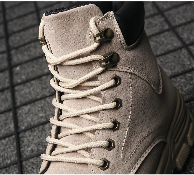 Men's Casual Shoes Motorcycle Boot Winter Tactical Ankle Boots Men Pig Leather Military Boots Men Desert Winter Combat Boot New (4)