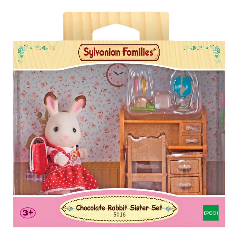 Sylvanian Families кукольный домик мебель фигурка игрушки куклы шоколадный кролик сестра w/настольный набор подарок для девочки