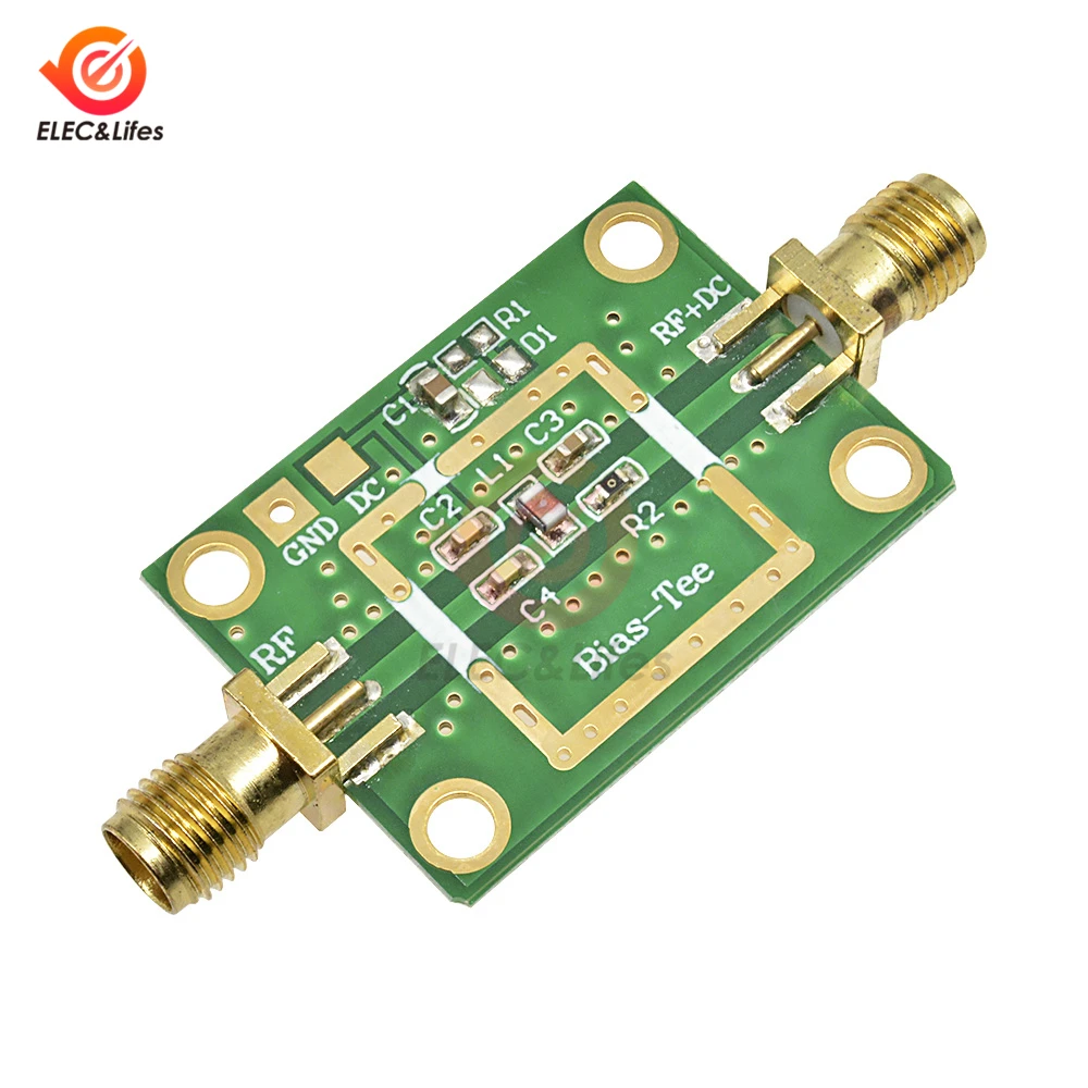 Bias Tee Wideband Frequency 10MHz -6GHz RF DC blocker for HAM radio RTL SDR LNA Low Noise Ham Radio Amplifier 10-6000 MHz 2