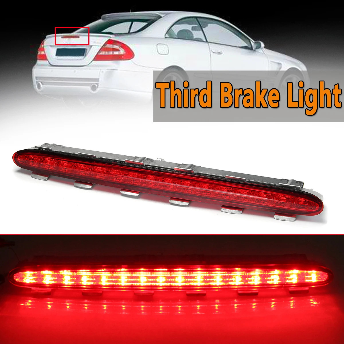 

LED Red Car Rear Third Brake Lights Tail Lamp for Mercedes For Benz CLK W209 2002-09 Warning Light Lamp Red Car Auto Car-styling