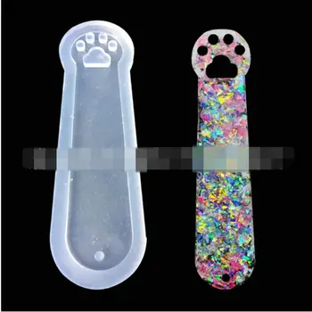 

New blank cat claw bookmark mold silicone mold mold and hole epoxy resin jewelry Bookmark