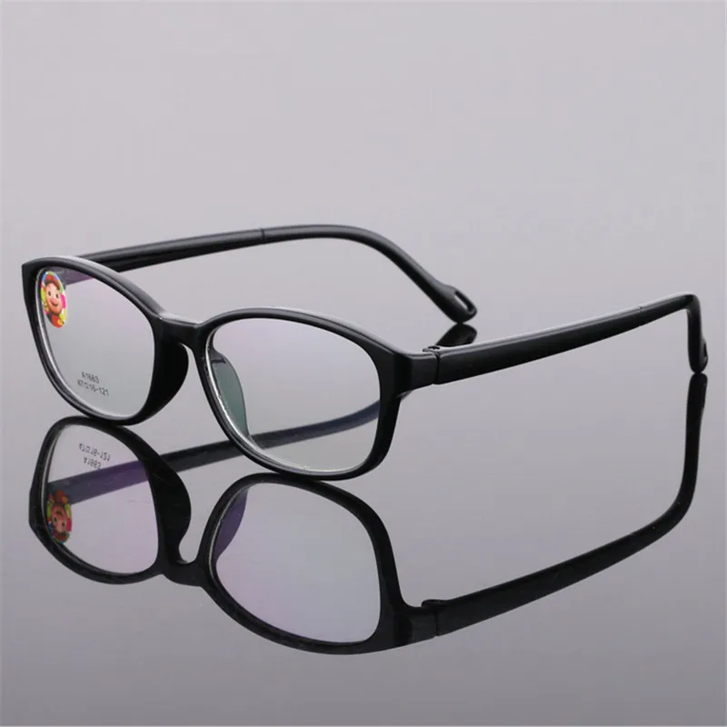 TR90 очки для мальчиков и девочек, легкие очки с гибкой оправой, детские очки по рецепту, силиконовая оправа для ухода за носом 1663