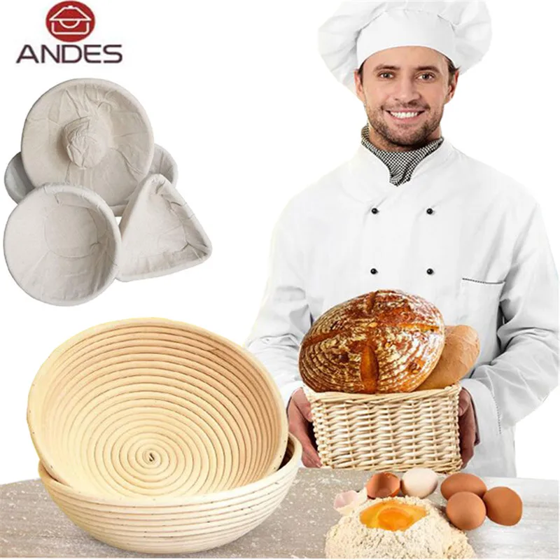 

ANDES Various Shapes Fermentation Rattan Basket Country Bread Baguette Dough Banneton Brotform Proofing Proving Baskets