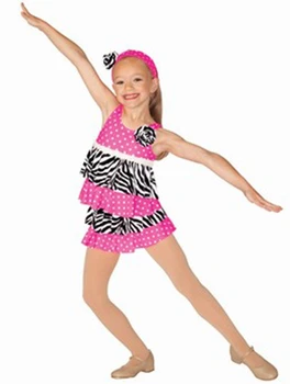 

Children's Stage Performance Clothing New Female Leopard Dress Costumes Dance Dress European and American Design