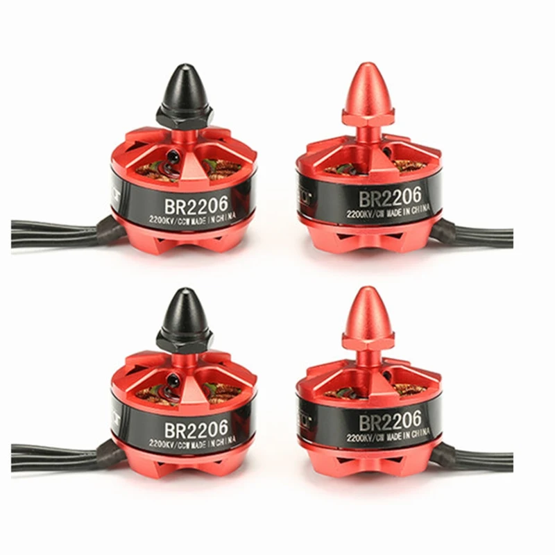 

4PCS Racerstar Racing Edition 2206 BR2206 2200KV 2-4S Brushless Motor CW/CCW For QAV280 300 330