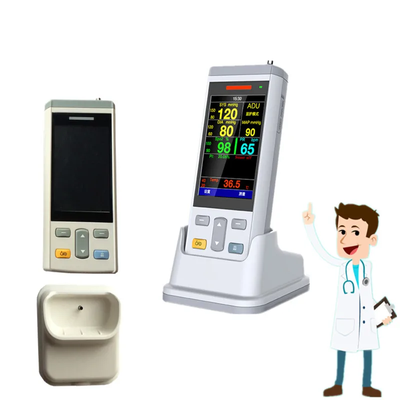 

100% New Smallest and Exquisite handheld 3.5inch Protable Vital Sign Monitor Patient Monitor with Spo2,TEMP,NIBP 3 Parameters