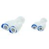 Reverse Osmosis System Y Fitting Quick Coupling Equal 3 Way 1/4