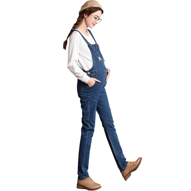 Maternity Denim Overalls Straps Jeans For Pregnant Women Pants 5088