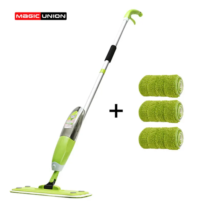 

MAGIC UNION 3pcs cloth & Spray Mop Microfiber Cloth Fabric Window Cleaning Mop Home Kitchen Bathroom Clean Tools Floor Mop