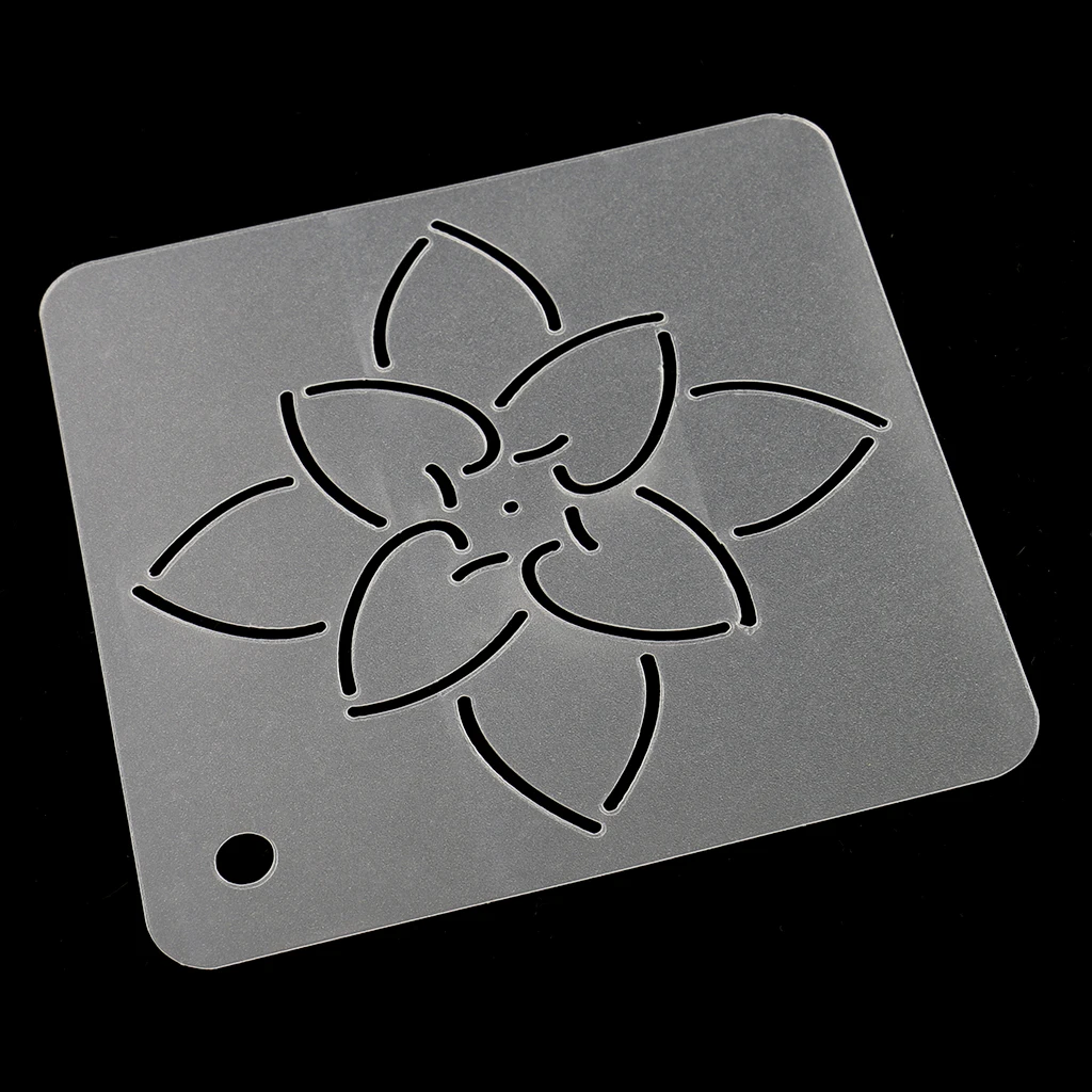 2 Pieces Flower Stencil Plastic Quilting Template for Patchwork Sewing Quilting