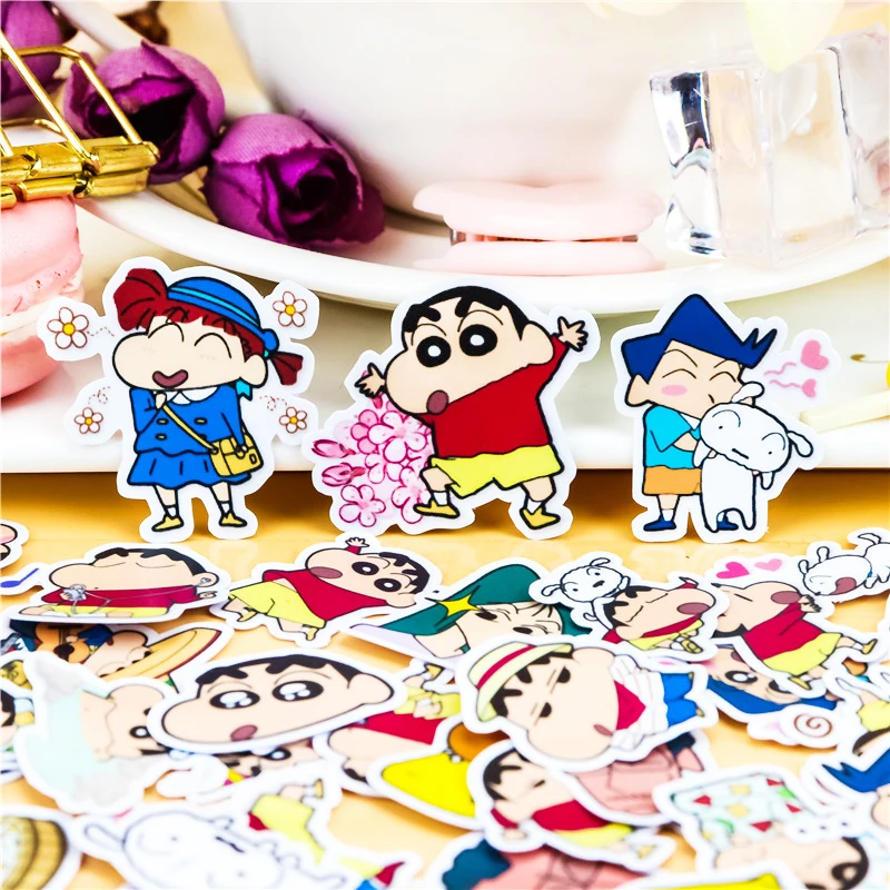 46 шт. креативные милые самодельные карандаши Shinchan 2 наклейки для