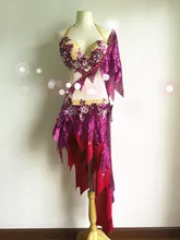 Bellydance oriental Belly Indian gypsy dance dancing costume costumes clothes bra belt chain scarf ring skirt dress set suit 041