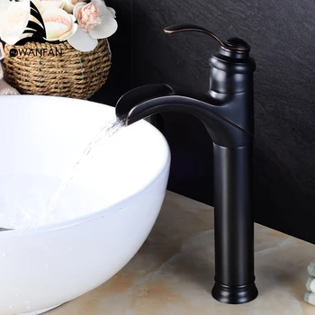 

Basin Faucets Modern Style Bathroom Faucet Deck Mounted Waterfall Single Hole Mixer Taps Both Cold and Hot Water Crane 855768