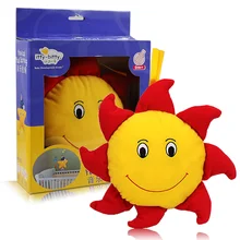 Развивающие игрушки мультфильм Солнца плюшевые мягкие висит веревка кровать повесил погремушка кольцо колокола Ребенка Прорезыватель Музыкальный подарок 1 шт