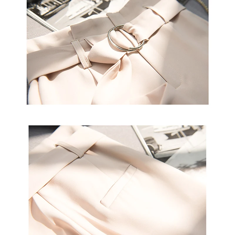 High Waist Harem Pants Women Spring Autumn Pockets Slim S-XXL Black Pants for Ladies Korean Style Belt Ankle-Length Pants Office High Waist Harem Pants Women Spring Autumn Pockets Slim S-XXL Black Pants for Ladies Korean Style Belt Ankle-Length Pants Office