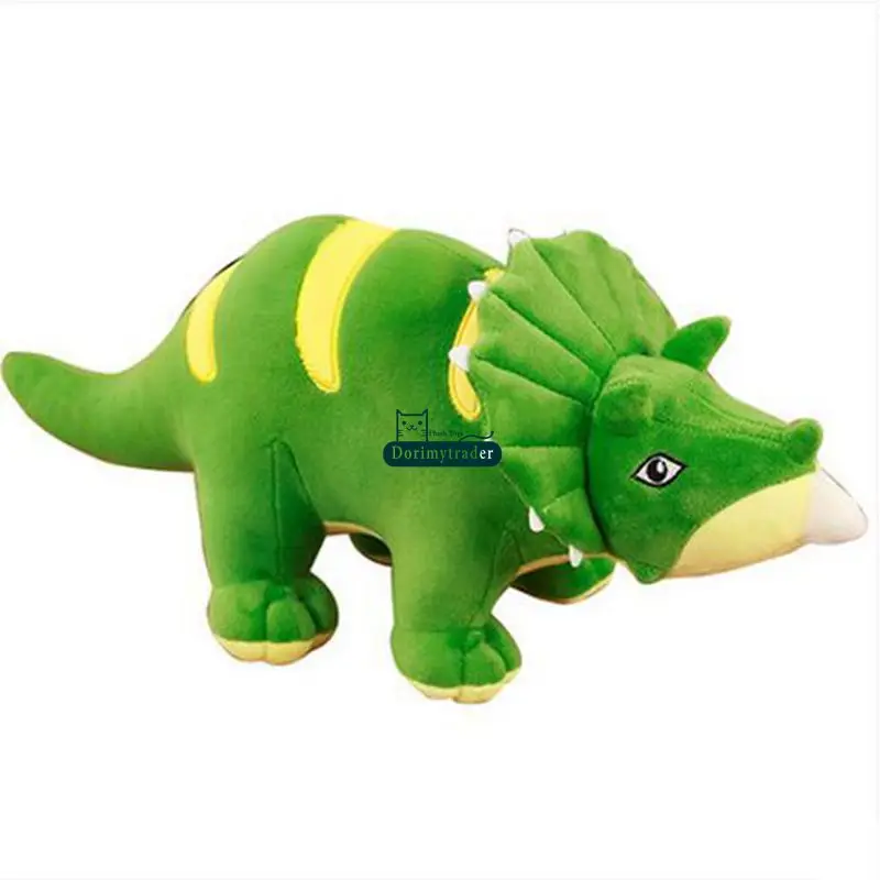 Dorimytrader New Pop 120cm Giant Soft Anime  Triceratops Plush Toy 47inch Stuffed Cartoon Dinosaur Doll Pillow Child Kids Gift DY61729  (3)