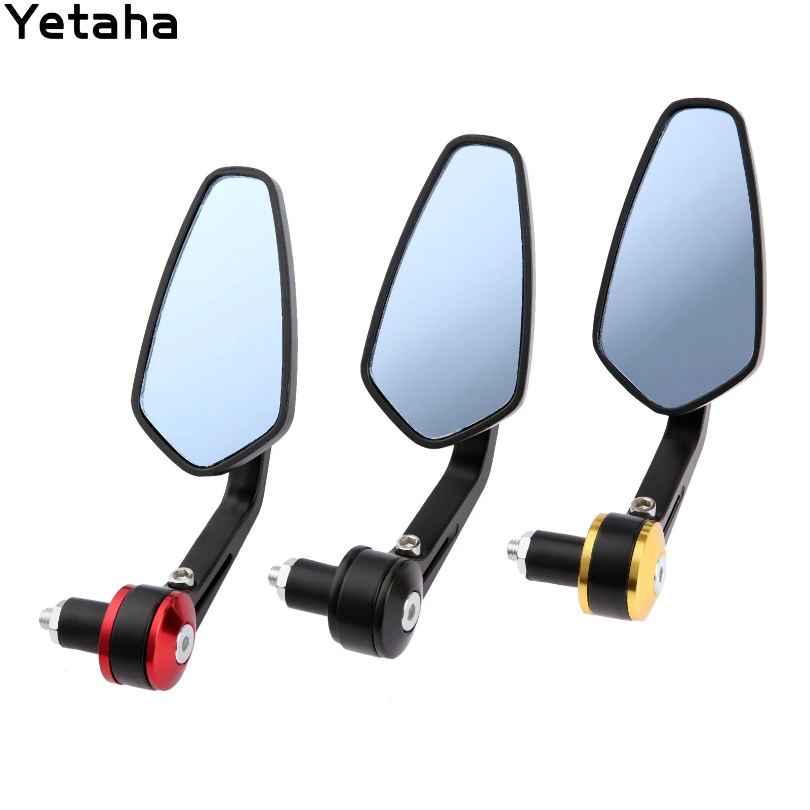 

Motorcycle Bar End Rearview Side Mirror 7/8" 22mm Handle Bar 360 Degree Swivel Angle Adjustable Rear View Mirrors For Cafe Racer