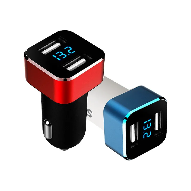 Universal 2USB Ports Quick Charger Voltage Monitor Display 3.1A 5V Car