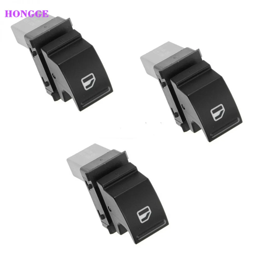 HONGGE 3 Pcs Passenger Electric Window Regulator Window Switches For VW Golf Jetta MK5 GTI MK6