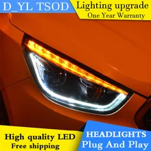 Стайлинга автомобилей фары для hyundai IX35 2010- светодиодный Фара светодиодный дневного света светодиодный DRL Би-ксеноновые