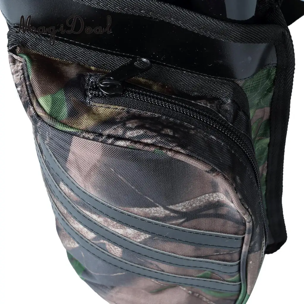 MagiDeal Archery Arrow Quiver Holder Belt Waist Recurve Bow Hunting 4 Tubes Camo Back Side Quiver