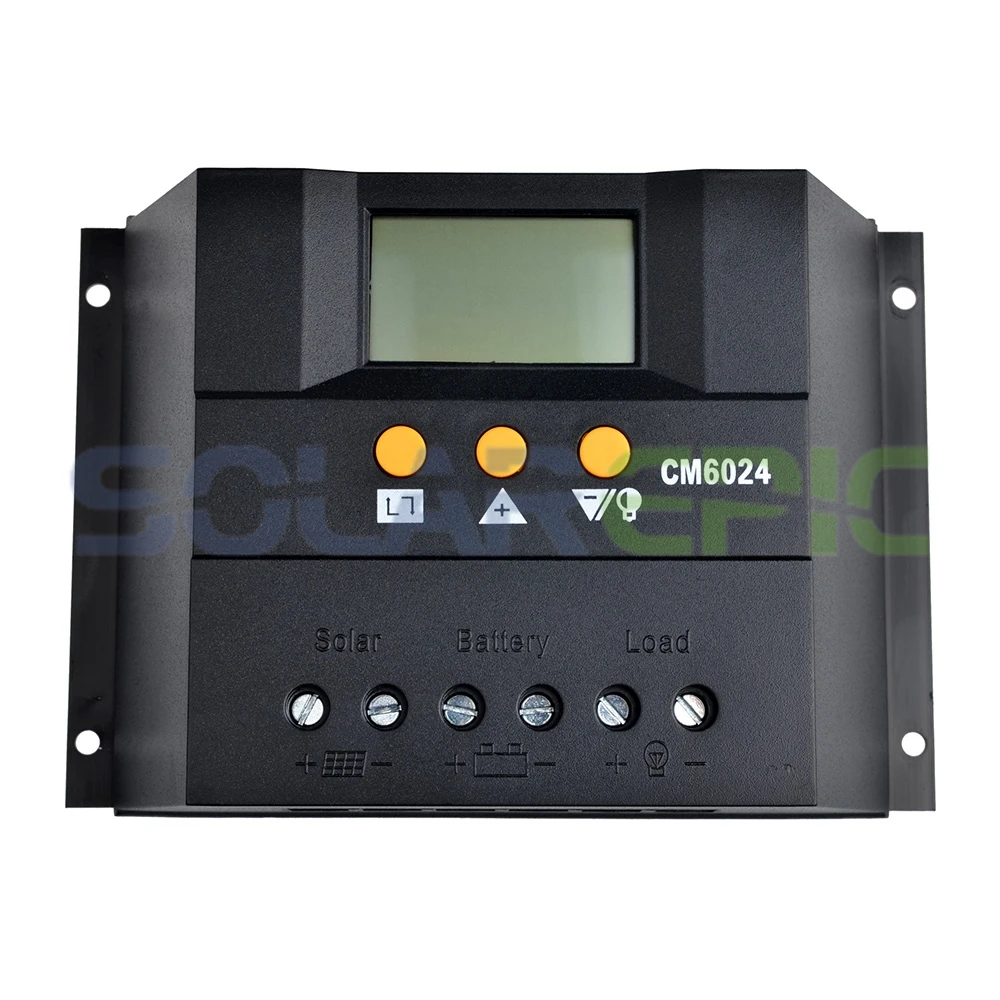 60A ШИМ Солнечный контроллер батареи заряд панели Регулятор 12 V/24VDC авто с ЖК-дисплеем солнечное зарядное устройство контроллер 720 W/1440 W