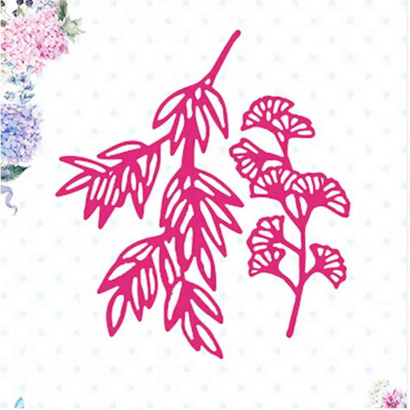 

Gowing 114.5*125MM Foliage & Leaves Stitched Metal Cutting Dies Stencil Scrapbook Album Embossing For diy Card Making Handcrafts