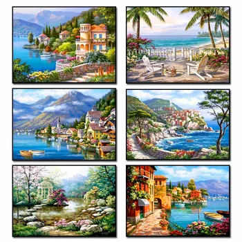 

3d Diy Diamond Painting Diamond Embroidery Landscape Full Drill Diamond Mosaic Hobbies Crafts Material Handmade