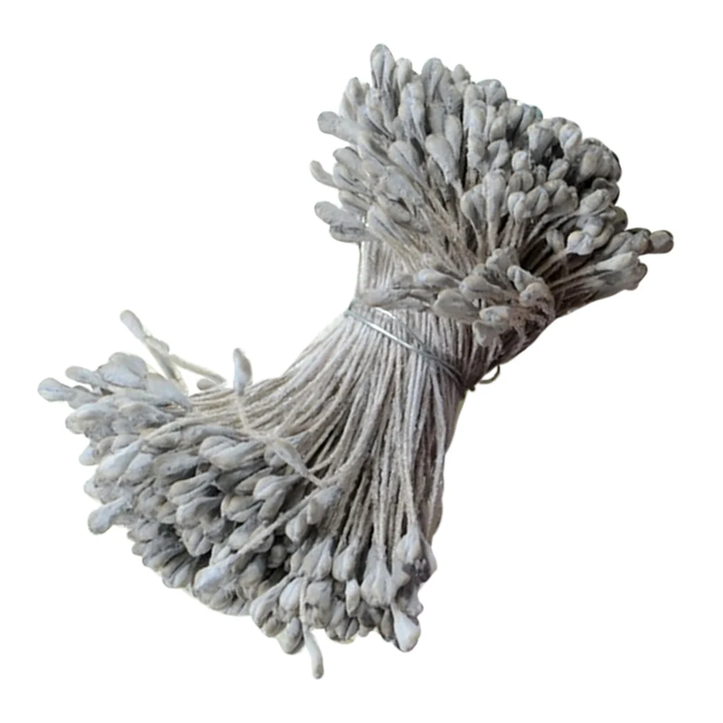 360 Pieces 6cm Artificial Pearl Double Heads Flower Stamen Pistil