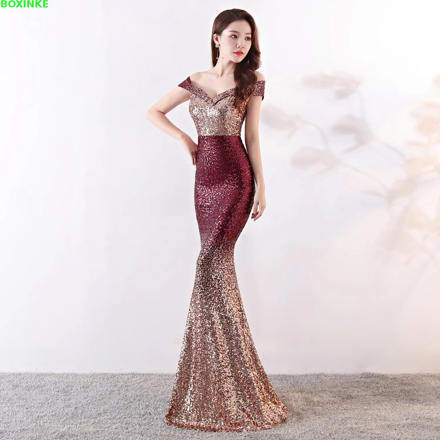 Zanzea Vestido Longo с открытыми плечами осень лоскутное размера плюс новое модное платье, хост, хозяйка, длинный рыбий хвост платье