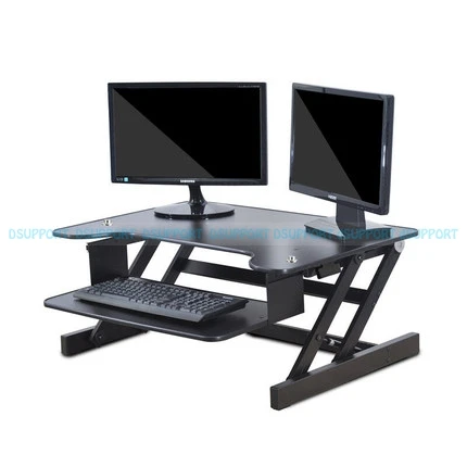 M1M EasyUp Height Adjustable Sit Stand Desk Riser Foldable Laptop Desk Stand With Keyboard Tray Notebook/Monitor Holder Stand