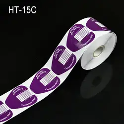Фиолетовый адгезией Salon Professional C Curve акриловых ногтей фигурная наклейка Форма для ногтей (500 шт) (новые), HT-15C, бесплатная доставка