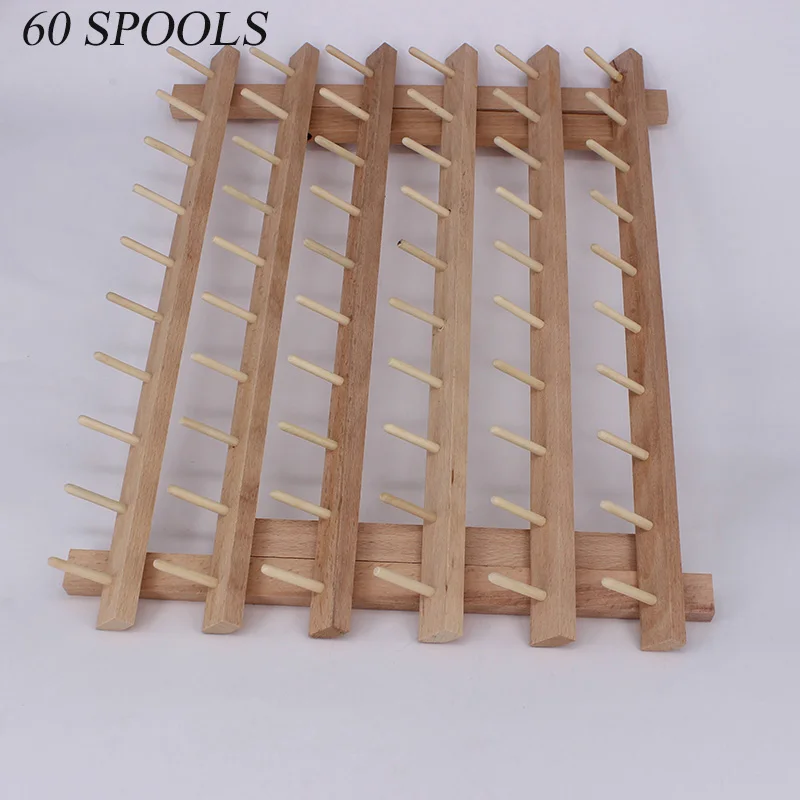 

12/60 Spools Foldable Wood Sewing Thread Stand Embroidery Holder Rack Organizer Machine Storage Holder Sewing Home supplies