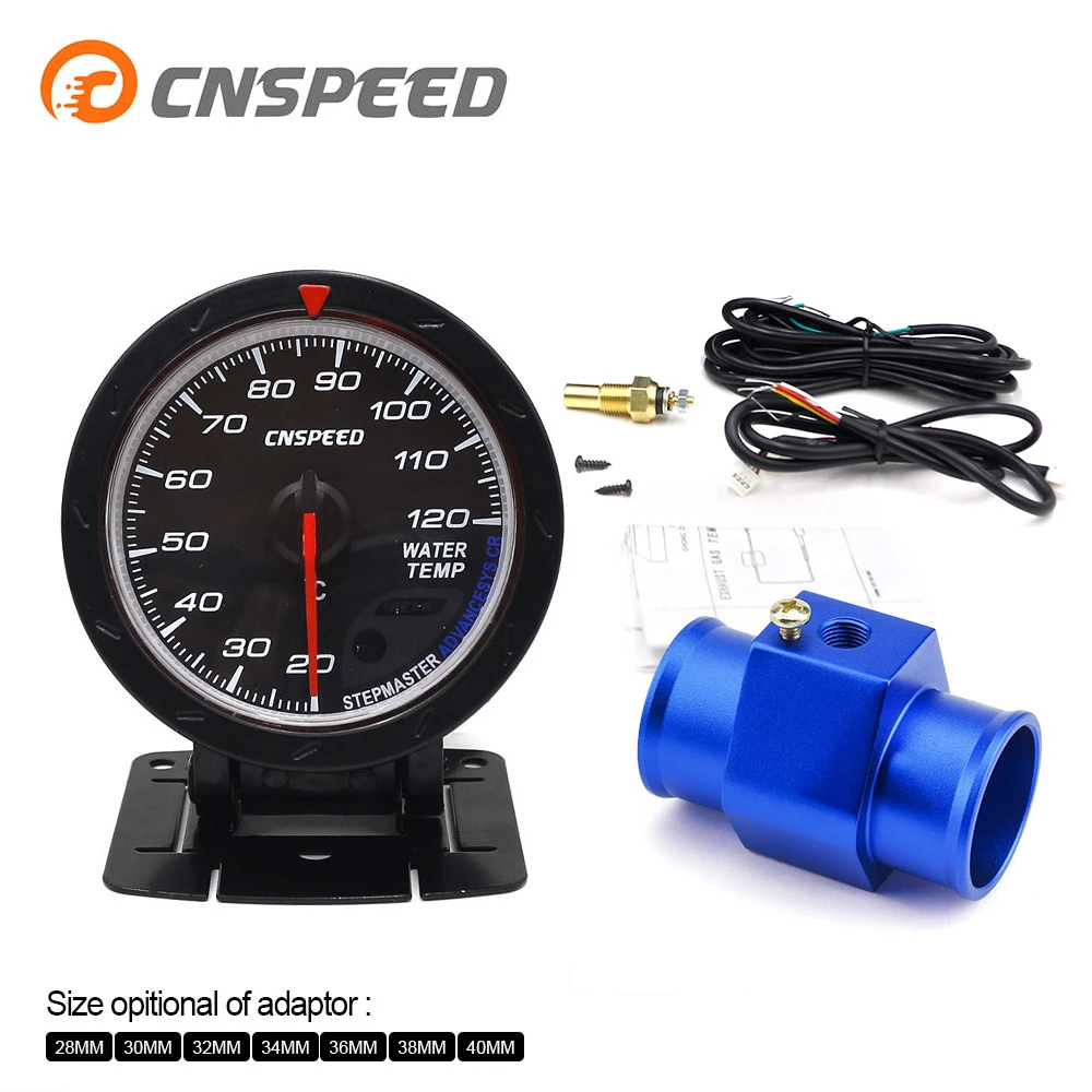 Cnspeed 60mm Car Water Temperature Gauge 20120 Celsius With Water Temp
